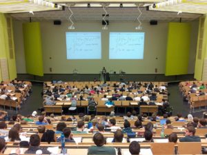 Birds Eye View of a Classroom Filled with Students